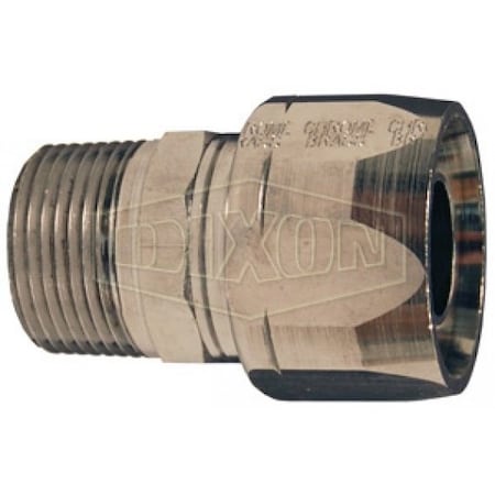Dixon Dubl-Grip Re-Attachable Hose Coupling, 1 in Nominal, MNPT, Brass, Domestic 850811